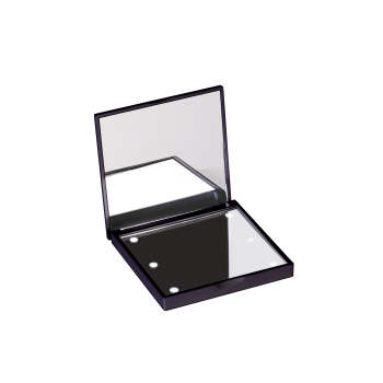 P562 Taschenspiegel schwarz mit LED